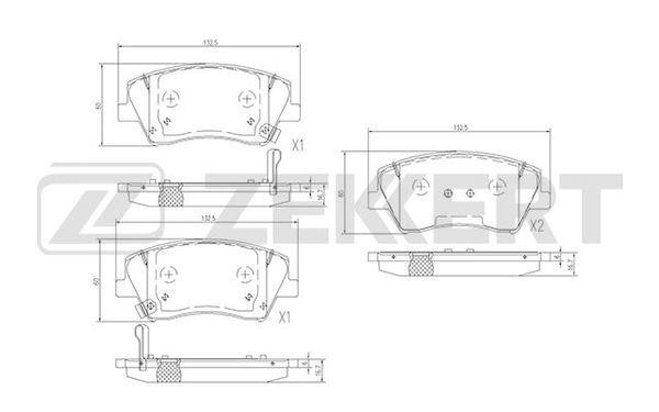 Zekkert BS-1701 Brake Pad Set, disc brake BS1701