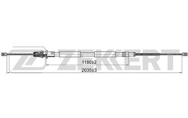 Zekkert BZ-1146 Cable, parking brake BZ1146