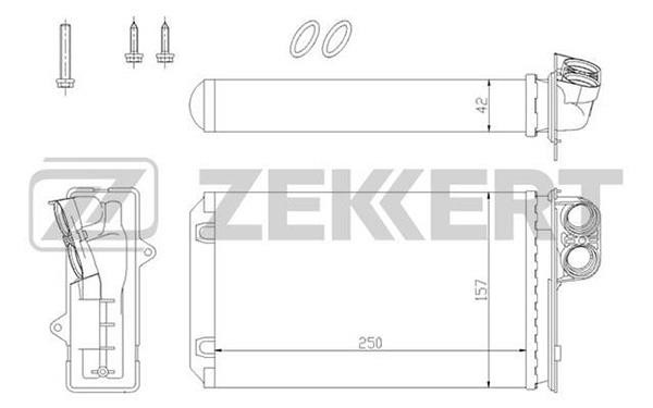 Zekkert MK-5067 Heat Exchanger, interior heating MK5067