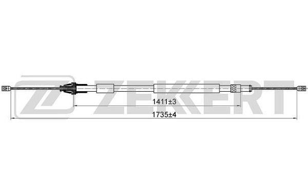 Zekkert BZ-1194 Cable, parking brake BZ1194