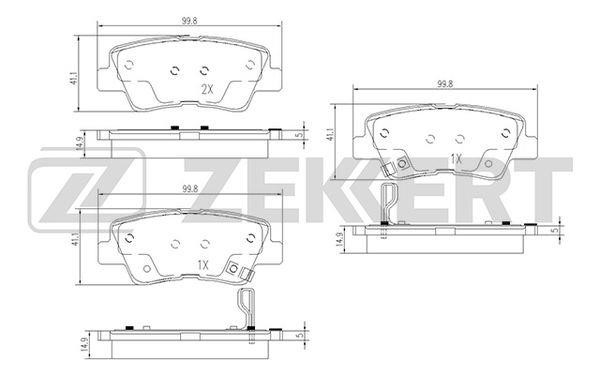 Zekkert BS-1781 Brake Pad Set, disc brake BS1781