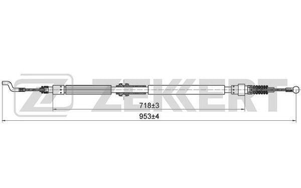 Zekkert BZ-1036 Cable, parking brake BZ1036