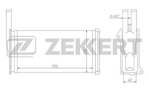 Zekkert MK-5002 Heat Exchanger, interior heating MK5002