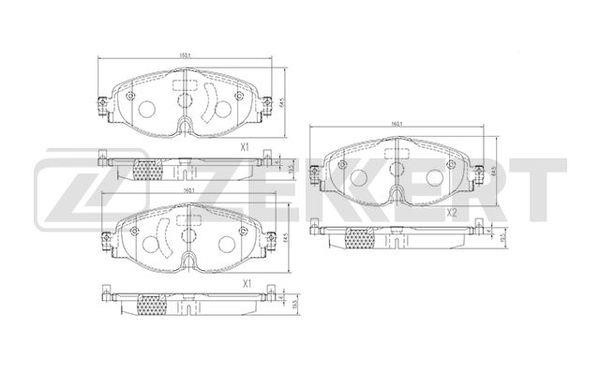 Zekkert BS-1427 Brake Pad Set, disc brake BS1427
