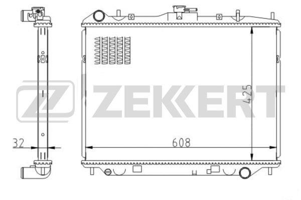 Zekkert MK-1551 Radiator, engine cooling MK1551