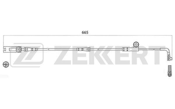 Zekkert BS-8046 Warning Contact, brake pad wear BS8046