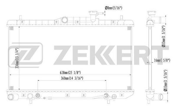 Zekkert MK1156 Radiator, engine cooling MK1156