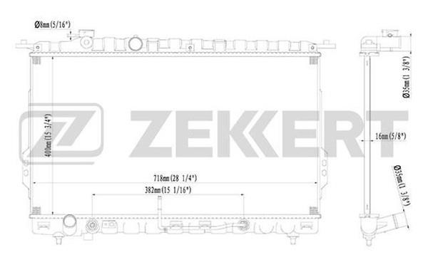 Zekkert MK1120 Radiator, engine cooling MK1120