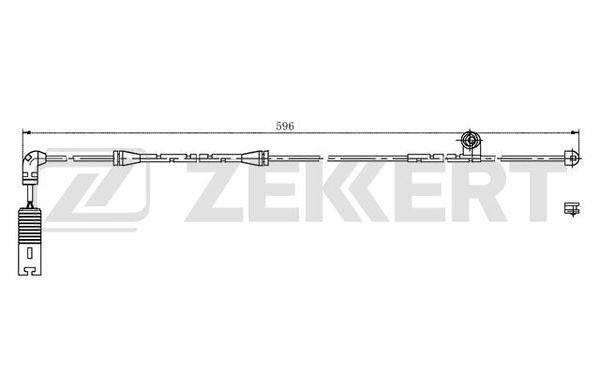 Zekkert BS-8025 Warning Contact, brake pad wear BS8025