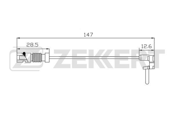 Zekkert BS-8113 Warning contact, brake pad wear BS8113