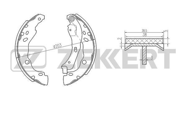 Zekkert BK-4101 Brake shoe set BK4101