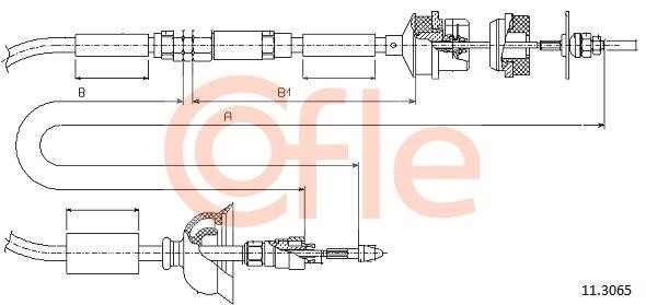 Cofle 92.11.3065 Cable Pull, clutch control 92113065