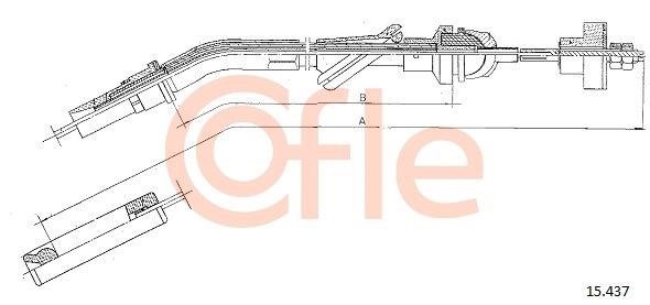 Cofle 92.15.437 Cable Pull, clutch control 9215437