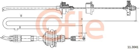 Cofle 92.11.3041 Cable Pull, clutch control 92113041