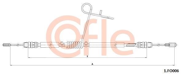 Cofle 1.FO006 Cable Pull, parking brake 1FO006