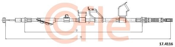 Cofle 17.4116 Cable Pull, parking brake 174116