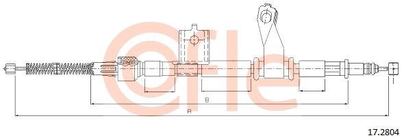 Cofle 92.17.2804 Cable Pull, parking brake 92172804