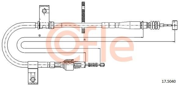 Cofle 92.17.5040 Cable Pull, parking brake 92175040