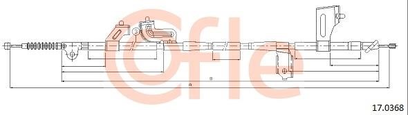 Cofle 92.17.0368 Cable Pull, parking brake 92170368