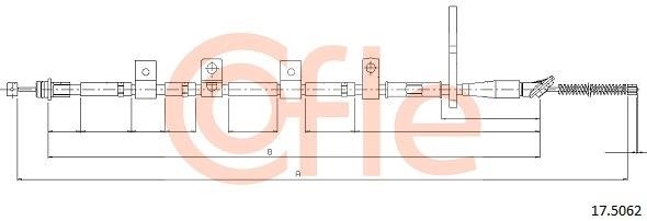 Cofle 92.17.5062 Cable Pull, parking brake 92175062