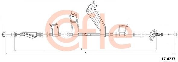Cofle 17.4237 Cable Pull, parking brake 174237