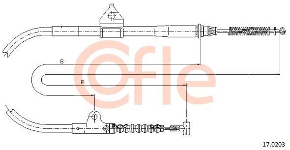 Cofle 92.17.0203 Cable Pull, parking brake 92170203