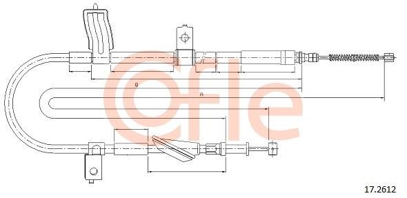 Cofle 92.17.2612 Cable Pull, parking brake 92172612