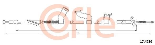 Cofle 17.4236 Cable Pull, parking brake 174236