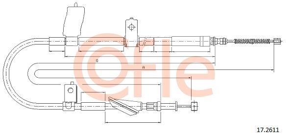 Cofle 92.17.2611 Cable Pull, parking brake 92172611