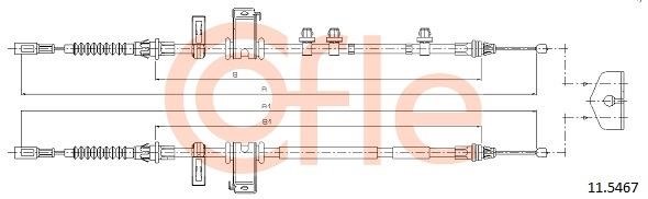 Cofle 92.11.5467 Cable Pull, parking brake 92115467