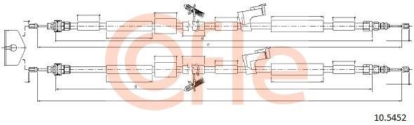 Cofle 92.10.5452 Cable Pull, parking brake 92105452