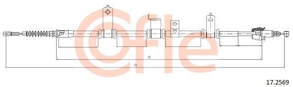 Cofle 92.17.2569 Cable Pull, parking brake 92172569