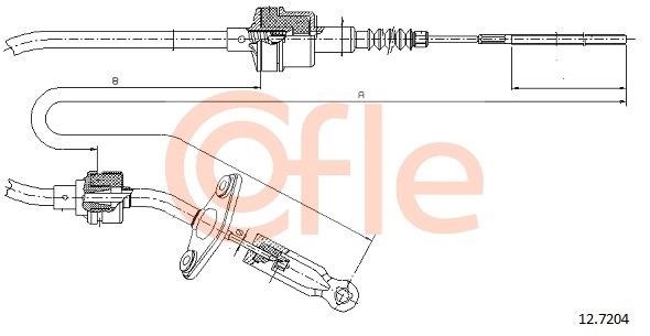 Cofle 92.12.7204 Cable Pull, clutch control 92127204