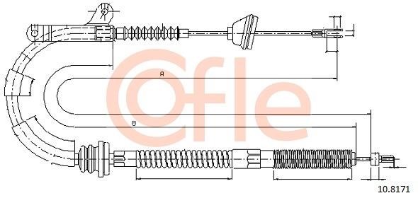 Cofle 92.10.8171 Cable Pull, parking brake 92108171