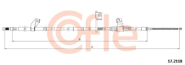 Cofle 17.2118 Cable Pull, parking brake 172118