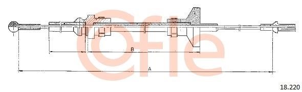 Cofle 92.18.220 Cable Pull, clutch control 9218220