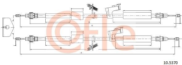 Cofle 92.10.5370 Cable Pull, parking brake 92105370