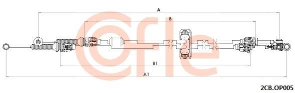 Cofle 2CB.OP005 Cable Pull, manual transmission 2CBOP005