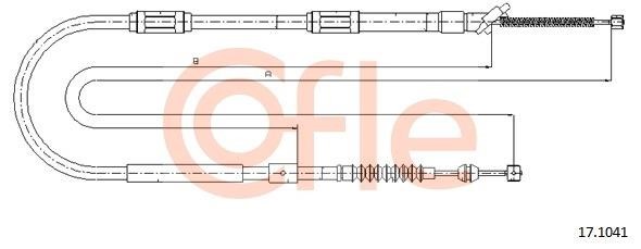 Cofle 92.17.1041 Cable Pull, parking brake 92171041