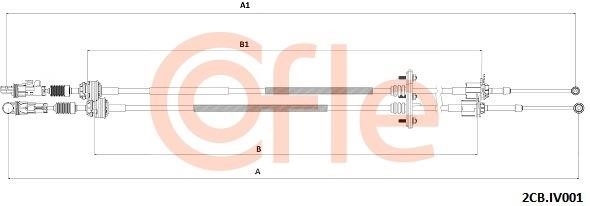 Cofle 92.2CB.IV001 Cable Pull, manual transmission 922CBIV001 922CBIV001 Cofle Cable Pull, manual transmission