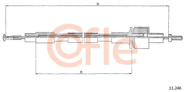 Cofle 92.11.246 Cable Pull, clutch control 9211246