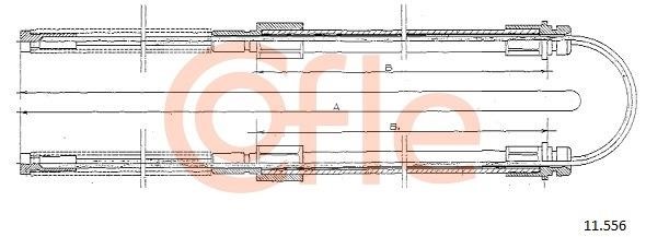 Cofle 92.11.556 Cable Pull, parking brake 9211556