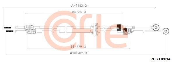 Clutch cable Opel Insignia A: 2CBOP014 Cofle Cable Pull, manual transmission