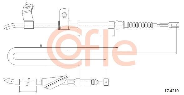 Cofle 92.17.4210 Cable Pull, parking brake 92174210