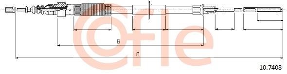 Cofle 92.10.7408 Cable Pull, parking brake 92107408