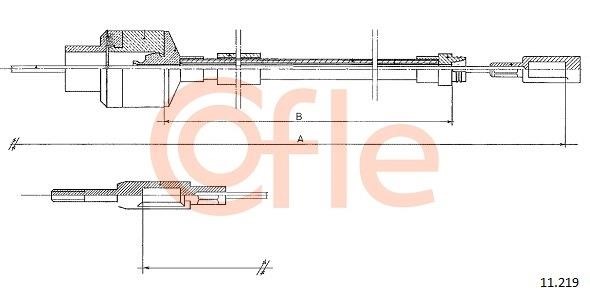 Cofle 92.11.219 Cable Pull, clutch control 9211219