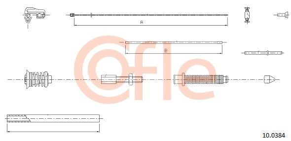 Cofle 92.10.0384 Accelerator cable 92100384