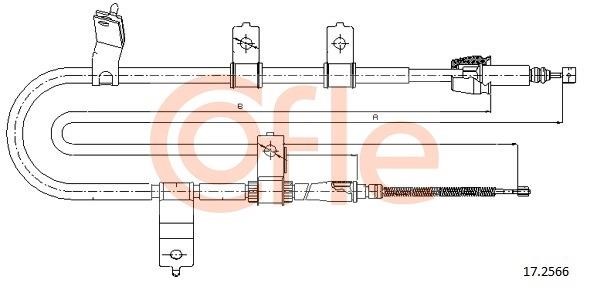 Cofle 92.17.2566 Cable Pull, parking brake 92172566