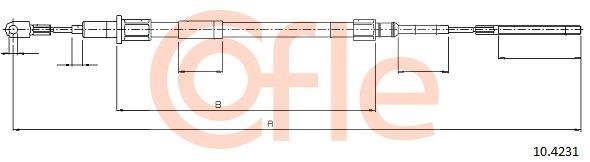 Cofle 92.10.4231 Cable Pull, parking brake 92104231