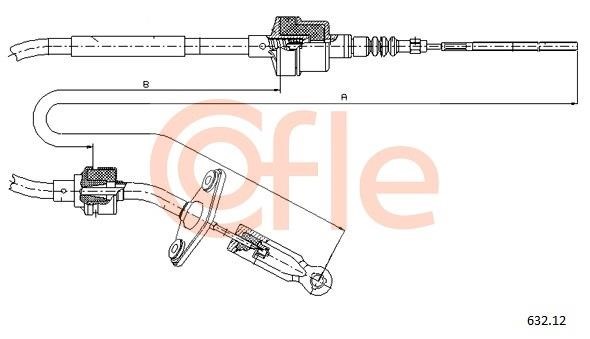 Cofle 92.632.12 Cable Pull, clutch control 9263212